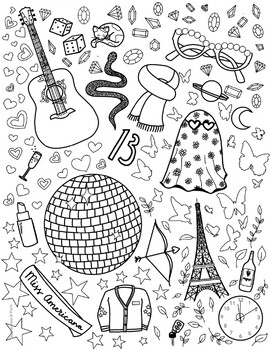 190+ Taylor Swift Coloring Pages Easy Printable 6