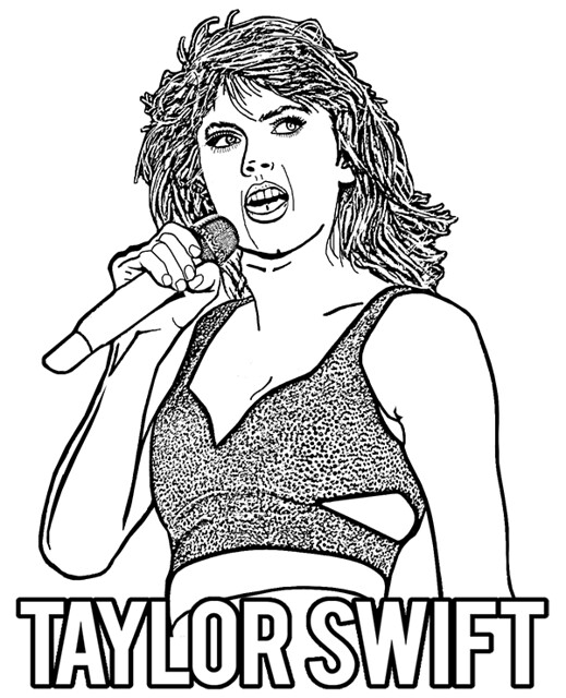 190+ Taylor Swift Coloring Pages Easy Printable 74