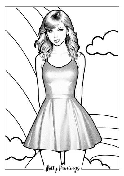 190+ Taylor Swift Coloring Pages Easy Printable 76