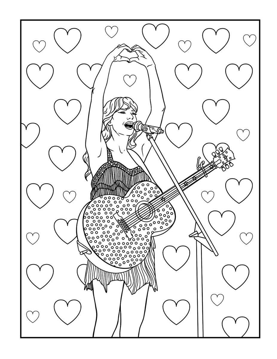 190+ Taylor Swift Coloring Pages Easy Printable 85