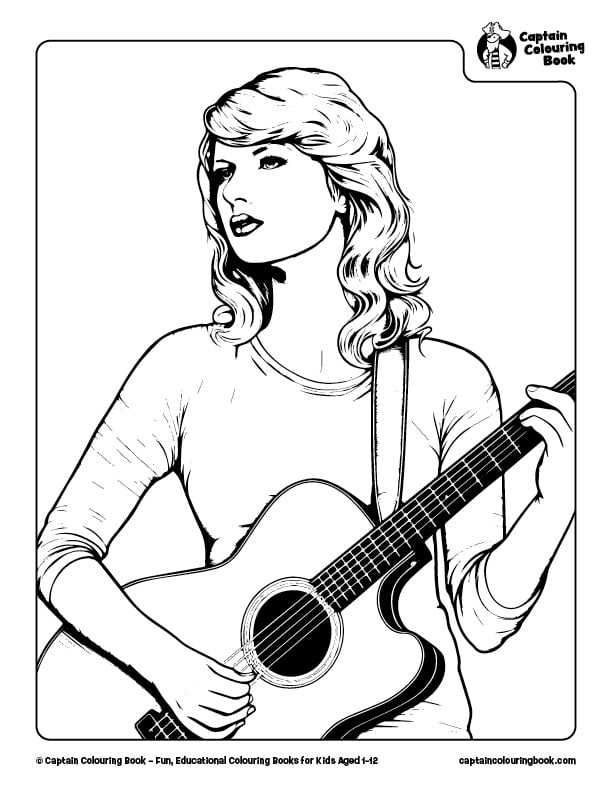 190+ Taylor Swift Coloring Pages Easy Printable 96