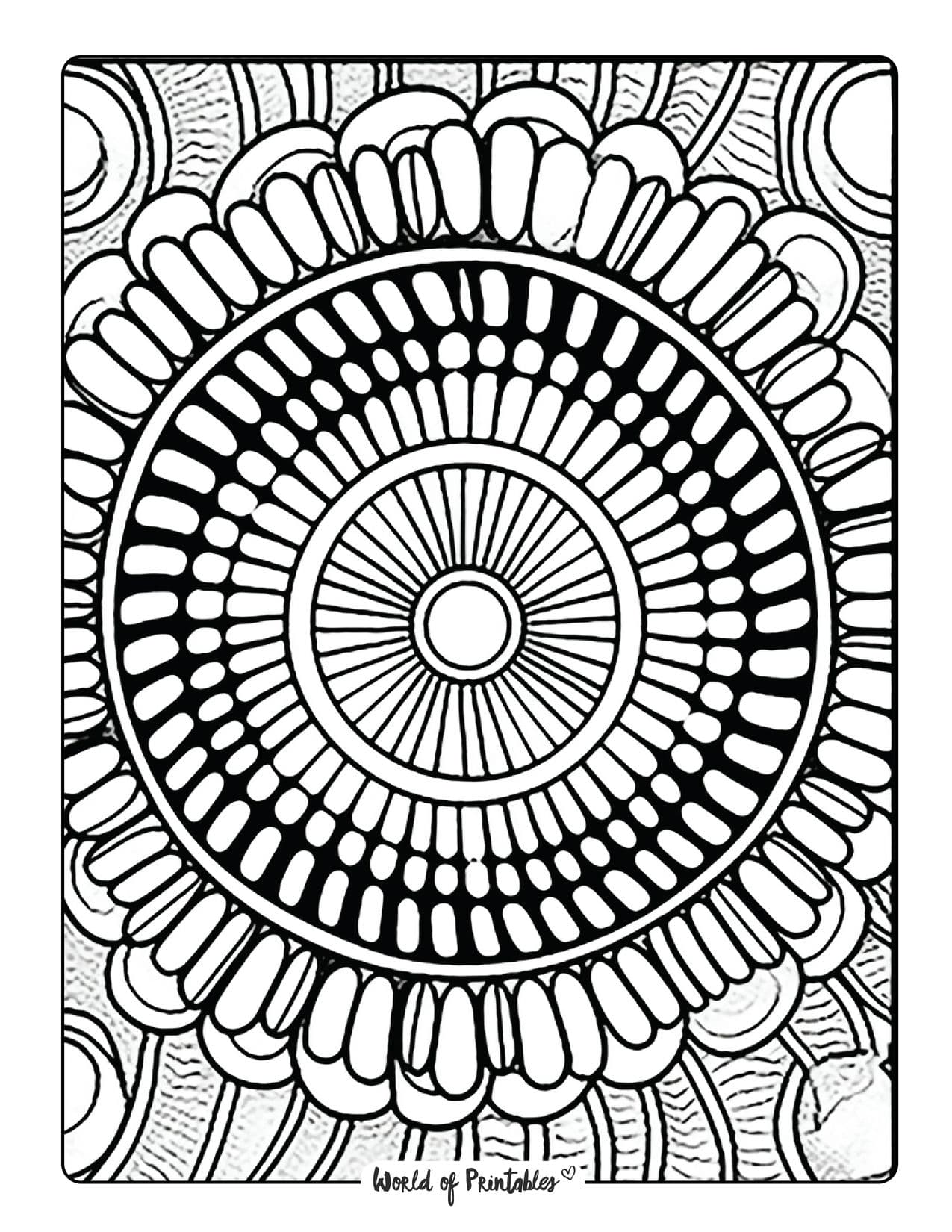 192+ Printable Popular Stress Relief Coloring Pages for Adults 100