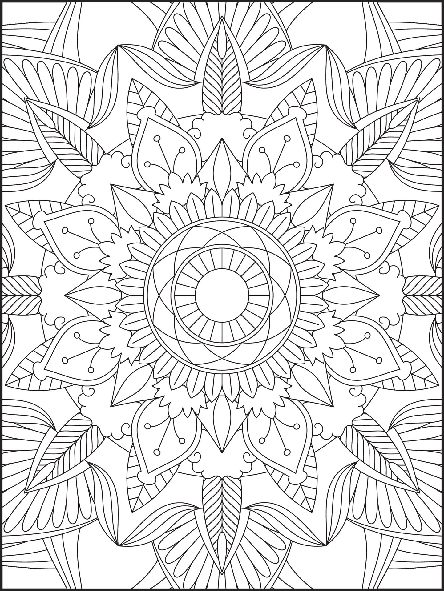 192+ Printable Popular Stress Relief Coloring Pages for Adults 135