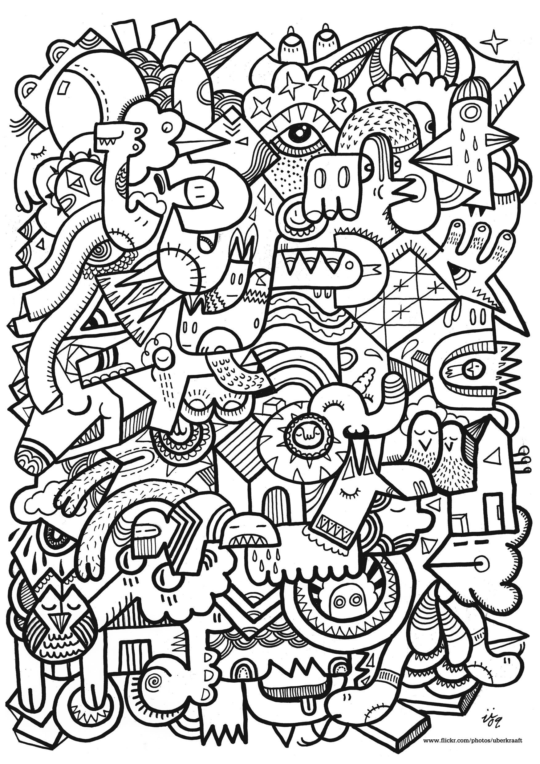 192+ Printable Popular Stress Relief Coloring Pages for Adults 161