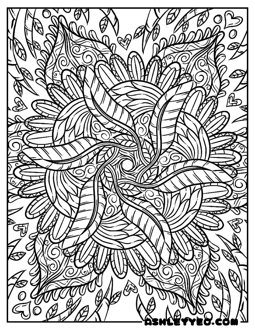 192+ Printable Popular Stress Relief Coloring Pages for Adults 18