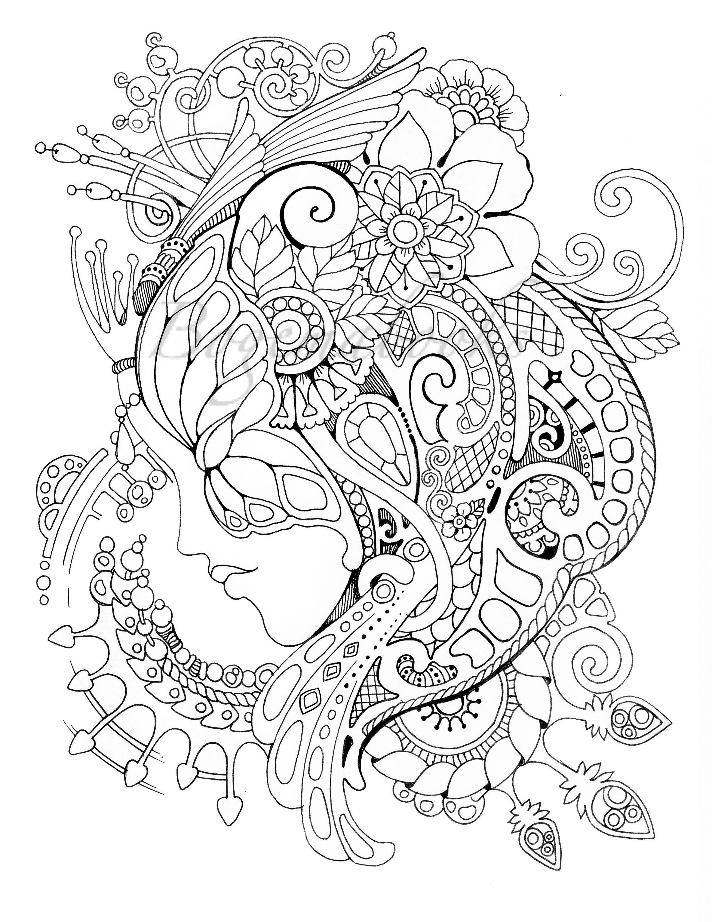 192+ Printable Popular Stress Relief Coloring Pages for Adults 185