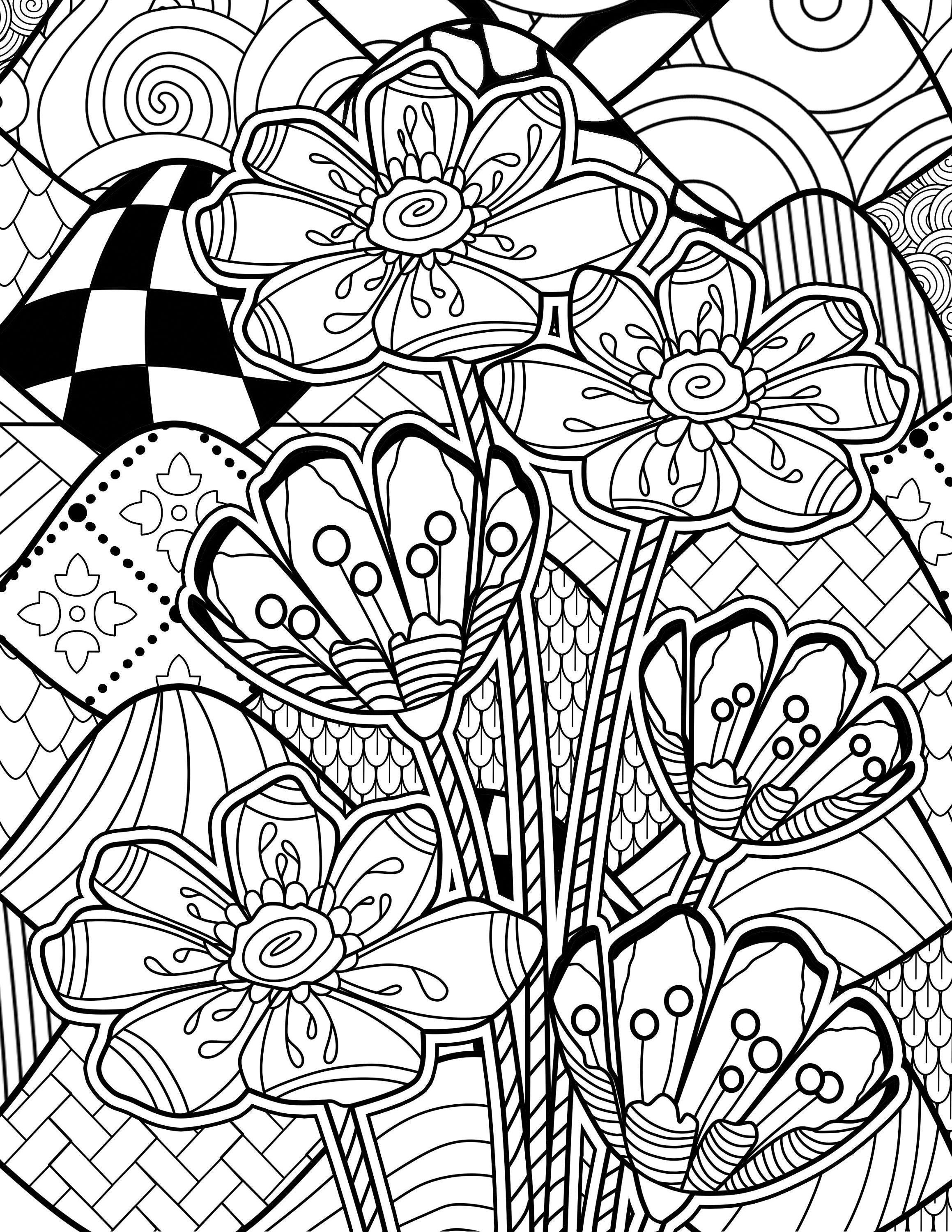 192+ Printable Popular Stress Relief Coloring Pages for Adults 186