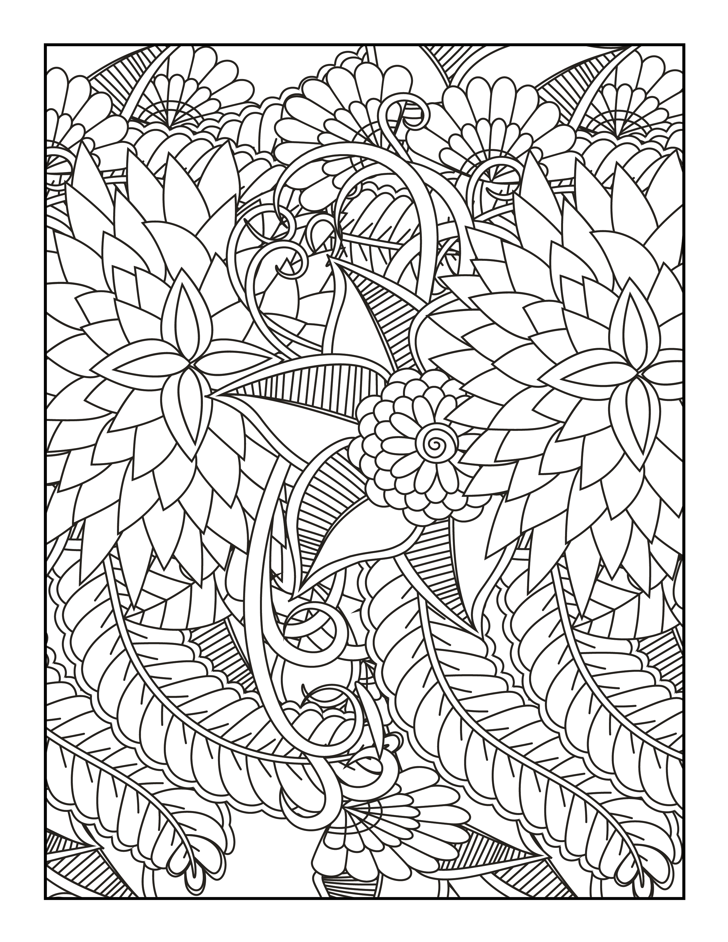 192+ Printable Popular Stress Relief Coloring Pages for Adults 189