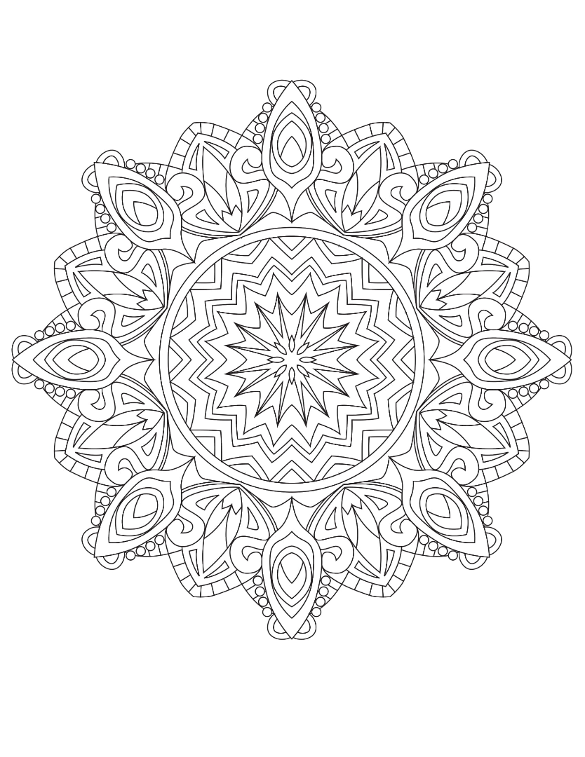 192+ Printable Popular Stress Relief Coloring Pages for Adults 20