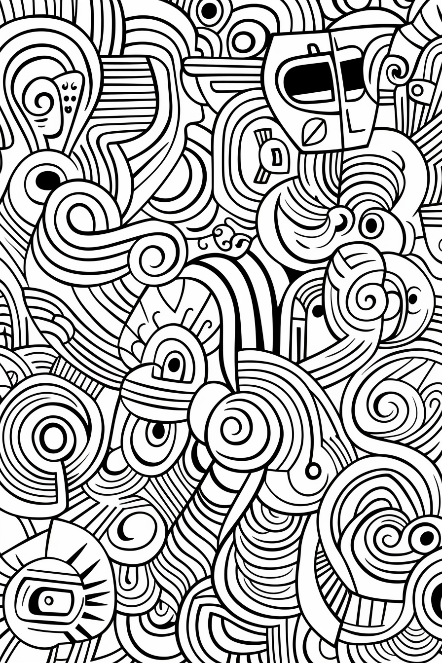 192+ Printable Popular Stress Relief Coloring Pages for Adults 42