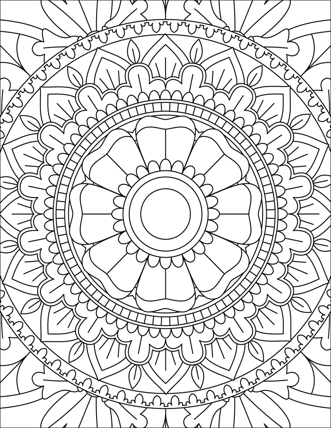 192+ Printable Popular Stress Relief Coloring Pages for Adults 64