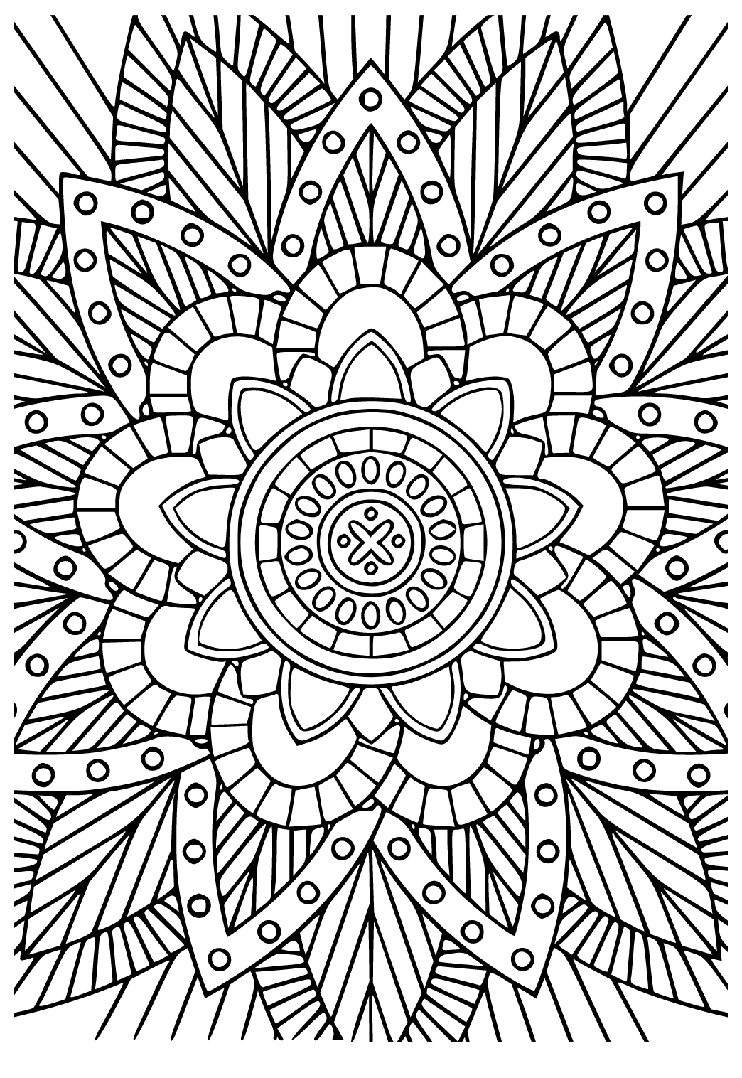 192+ Printable Popular Stress Relief Coloring Pages for Adults 69