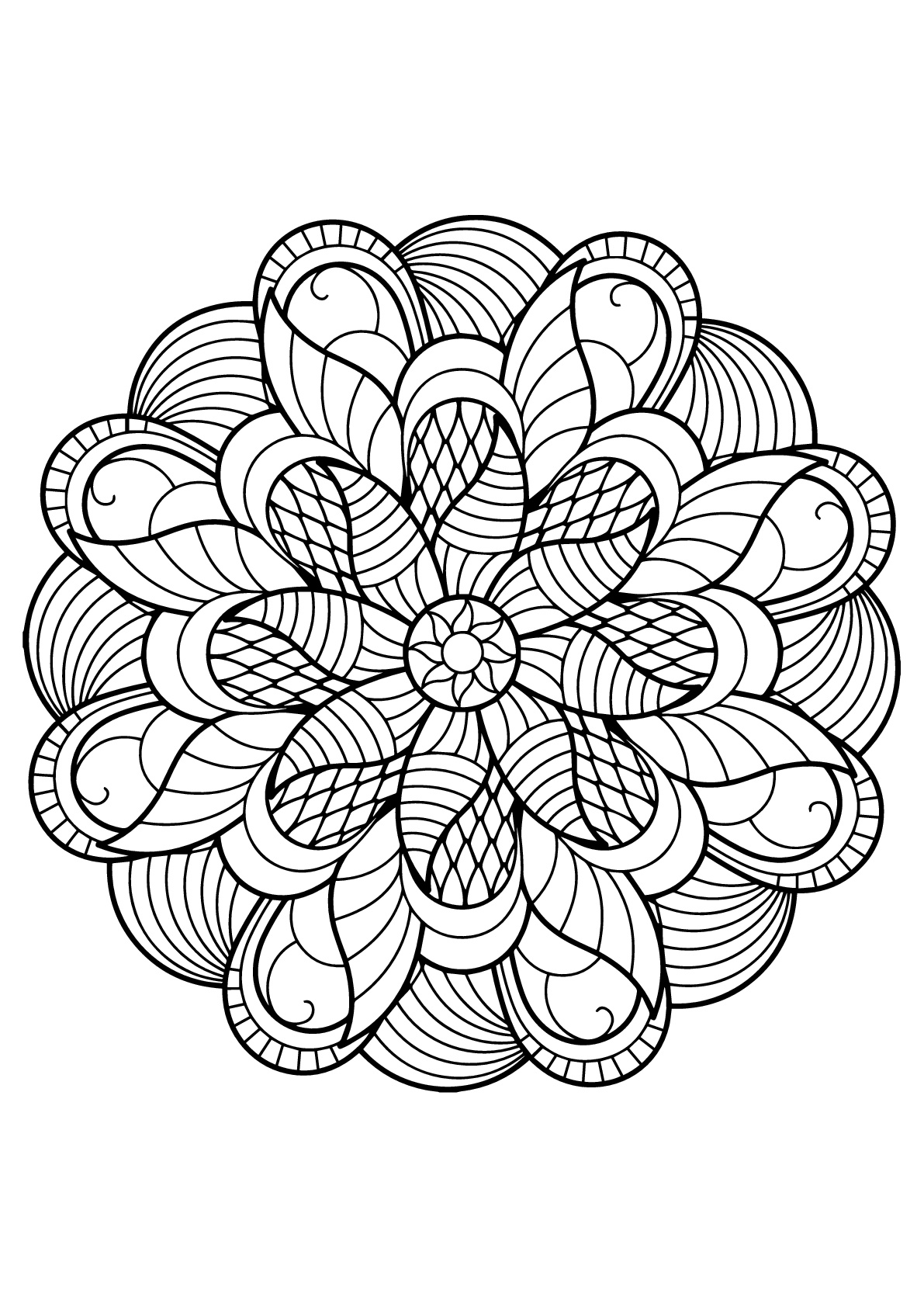 192+ Printable Popular Stress Relief Coloring Pages for Adults 92