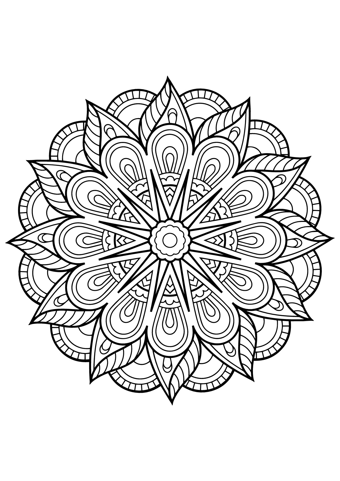 192+ Printable Popular Stress Relief Coloring Pages for Adults 93