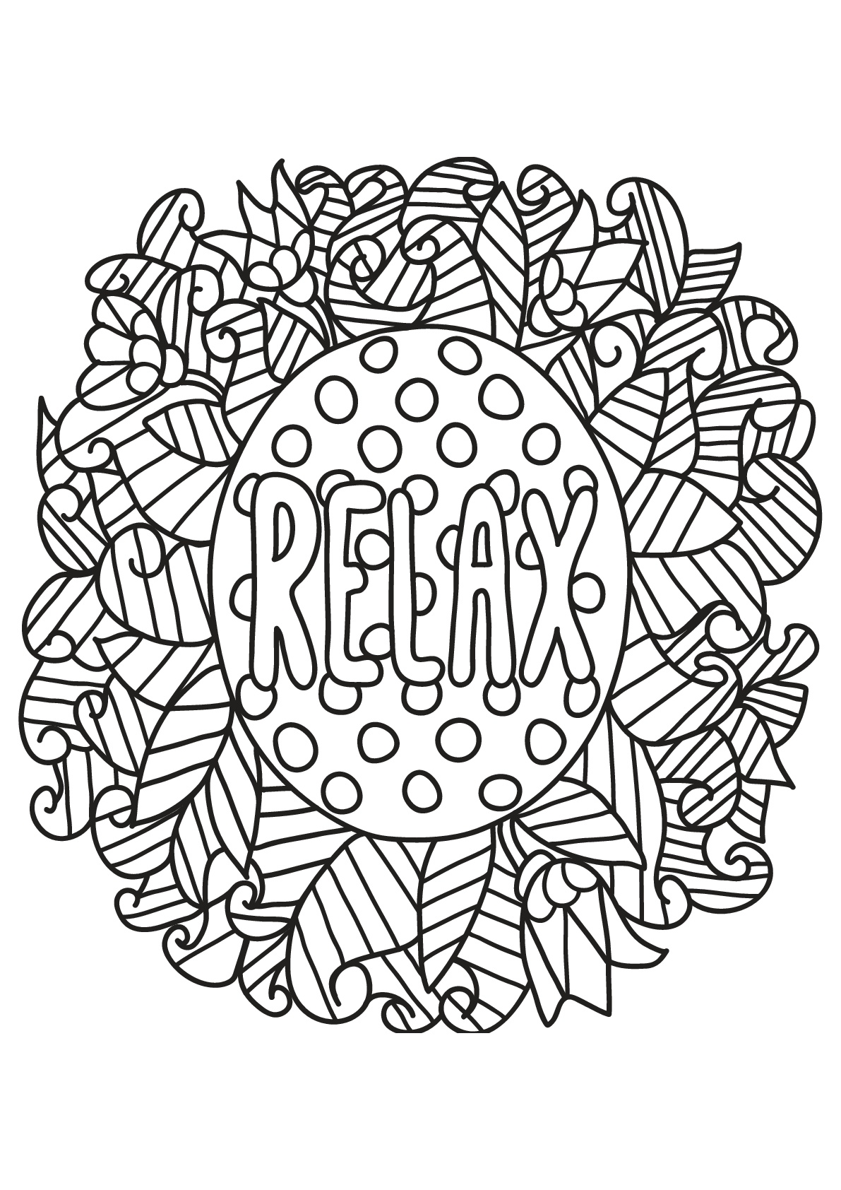 192+ Printable Popular Stress Relief Coloring Pages for Adults 95