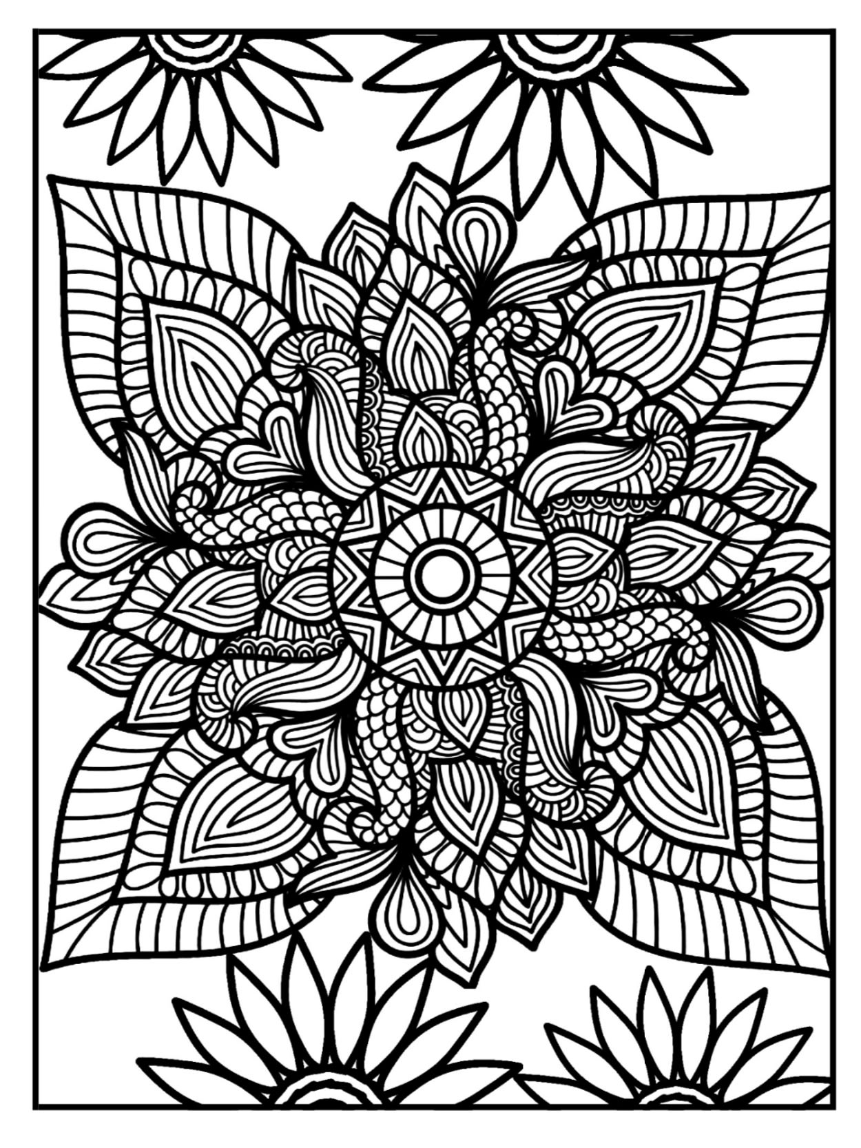 192+ Printable Popular Stress Relief Coloring Pages for Adults 98