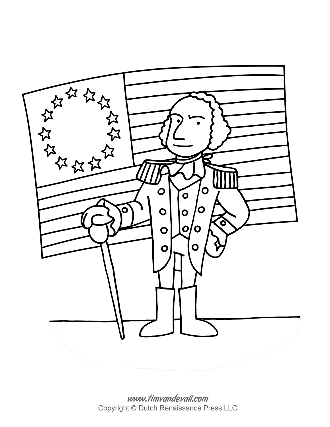 194 George Washington Coloring Pages Printable 149