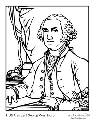 194 George Washington Coloring Pages Printable 42