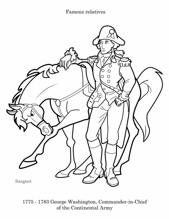 194 George Washington Coloring Pages Printable 73