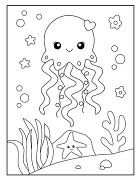 195 Jellyfish Coloring Page Designs: Underwater Beauty in Color 12