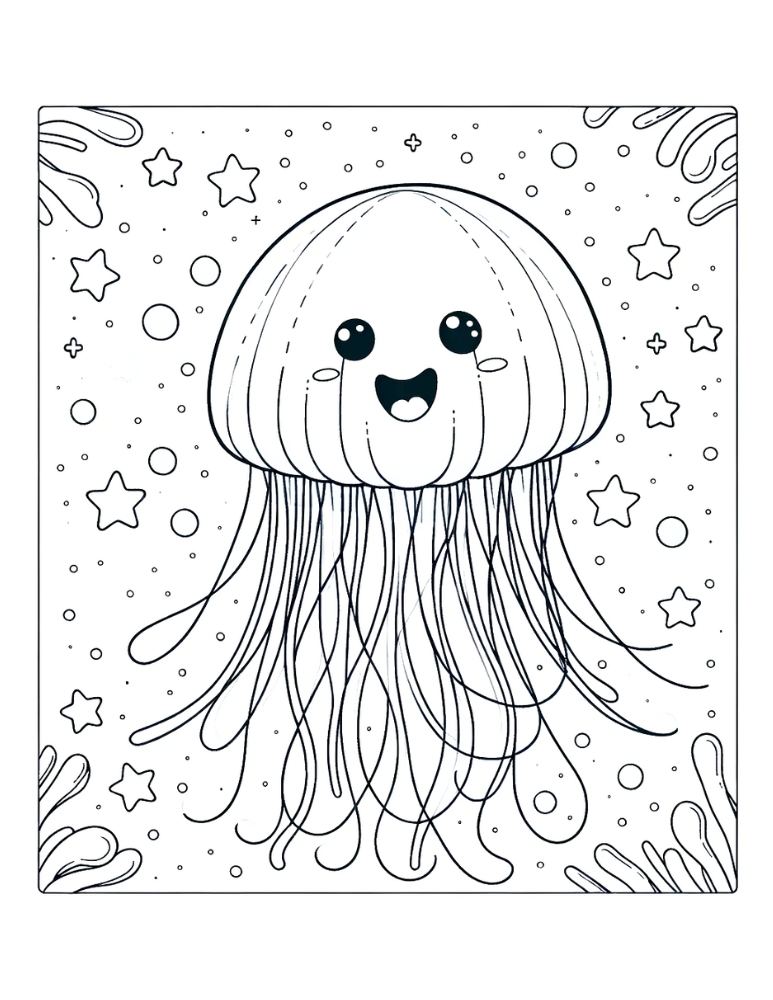 195 Jellyfish Coloring Page Designs: Underwater Beauty in Color 150