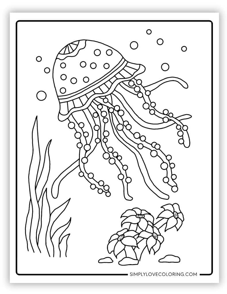 195 Jellyfish Coloring Page Designs: Underwater Beauty in Color 155