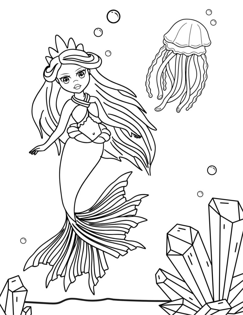 195 Jellyfish Coloring Page Designs: Underwater Beauty in Color 156