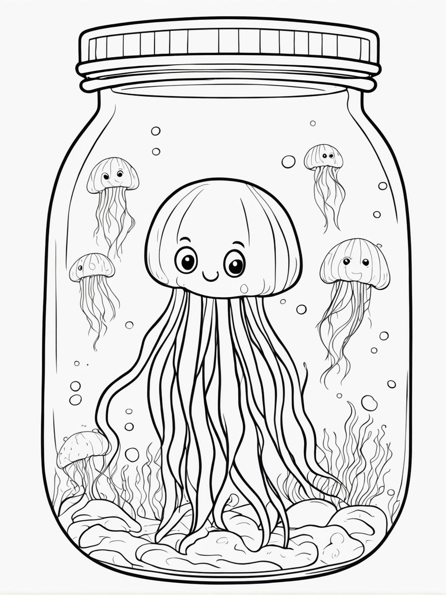 195 Jellyfish Coloring Page Designs: Underwater Beauty in Color 167