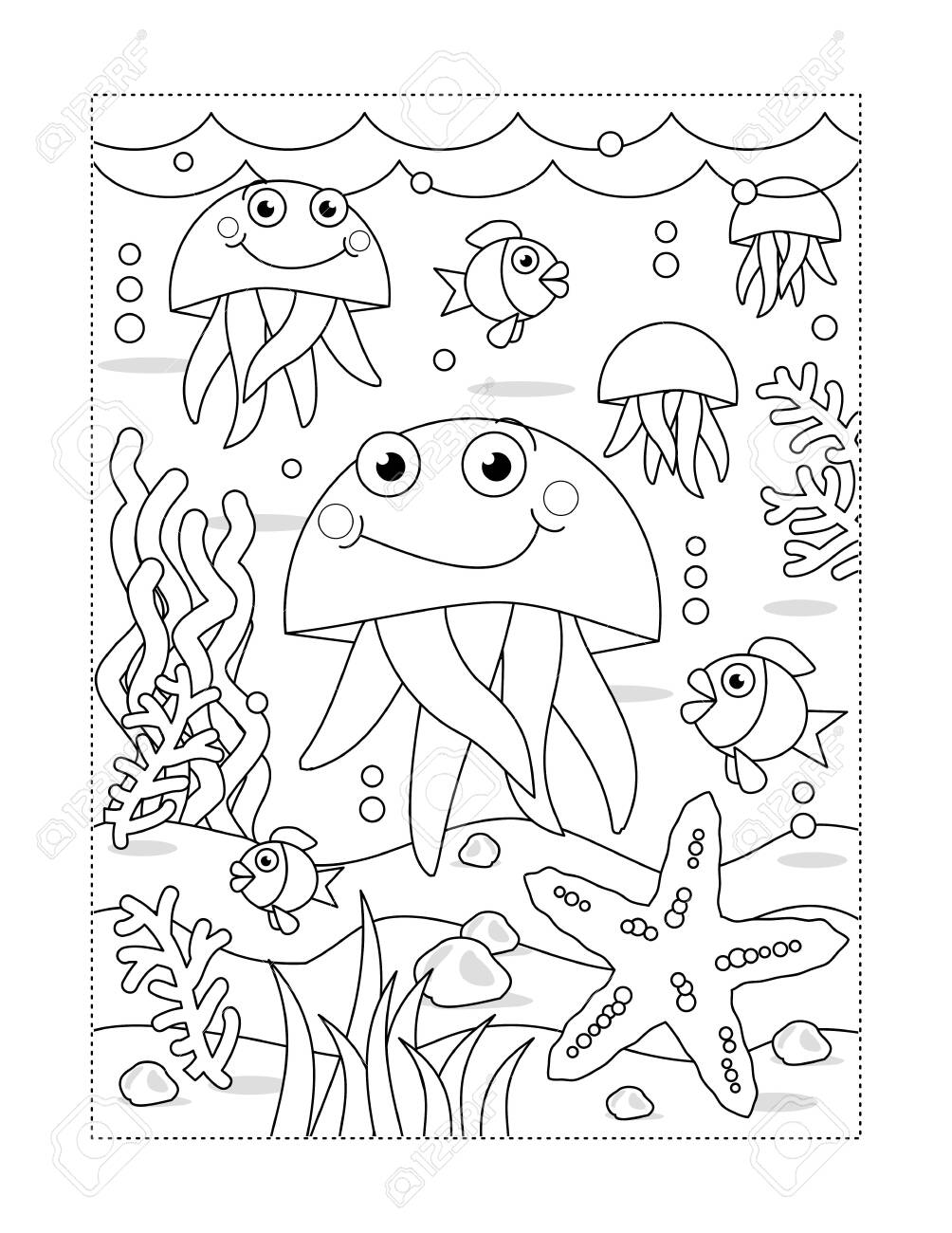 195 Jellyfish Coloring Page Designs: Underwater Beauty in Color 172