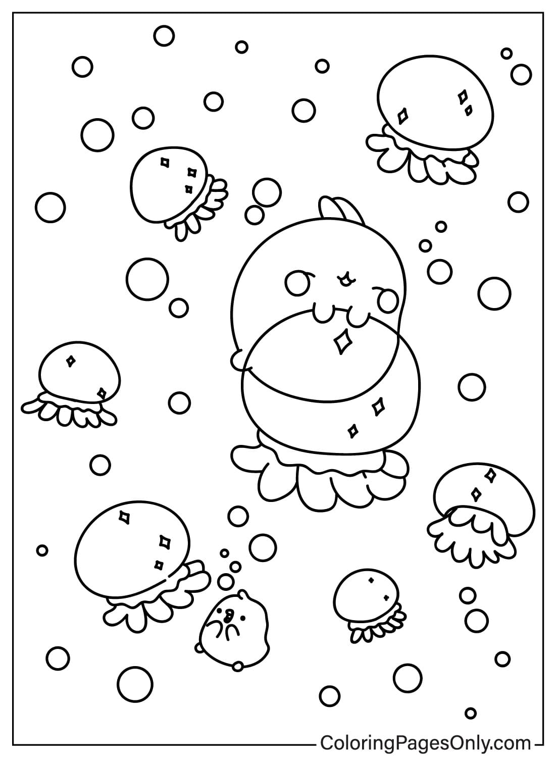 195 Jellyfish Coloring Page Designs: Underwater Beauty in Color 174