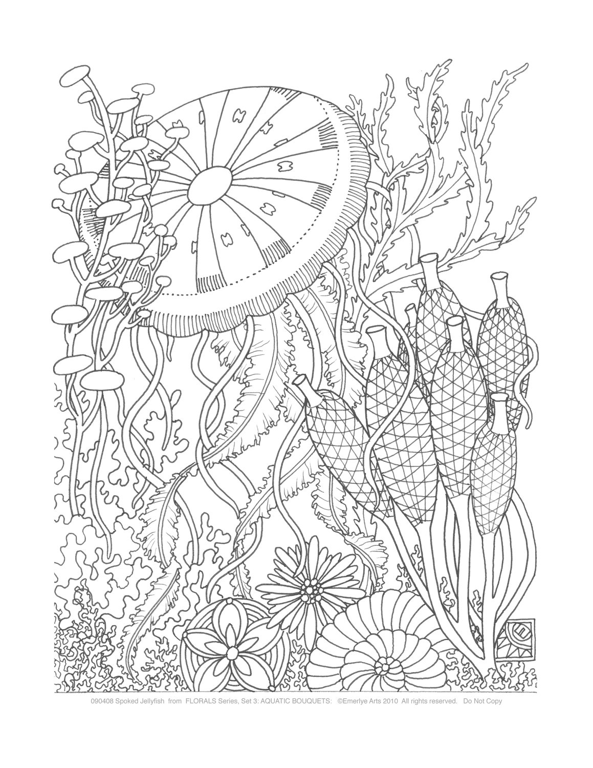 195 Jellyfish Coloring Page Designs: Underwater Beauty in Color 176