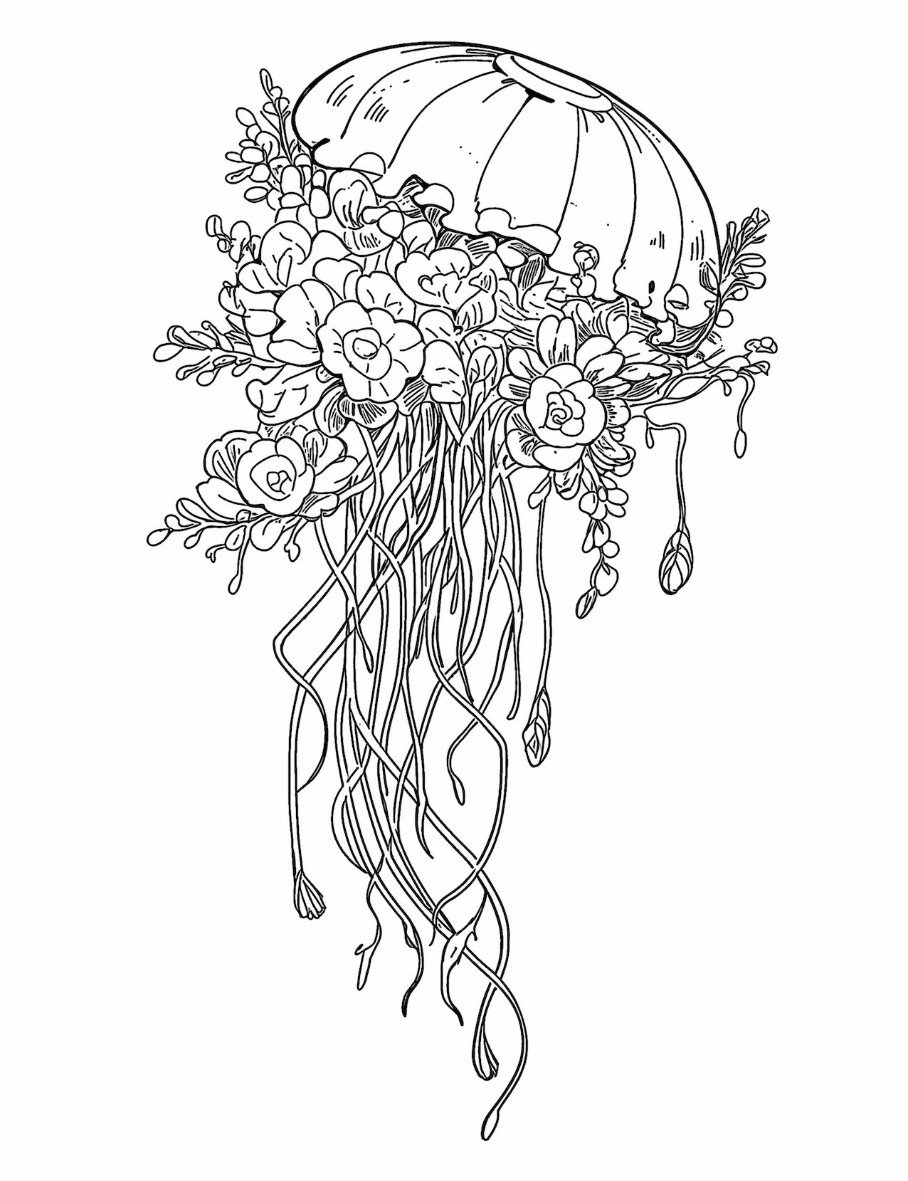 195 Jellyfish Coloring Page Designs: Underwater Beauty in Color 179