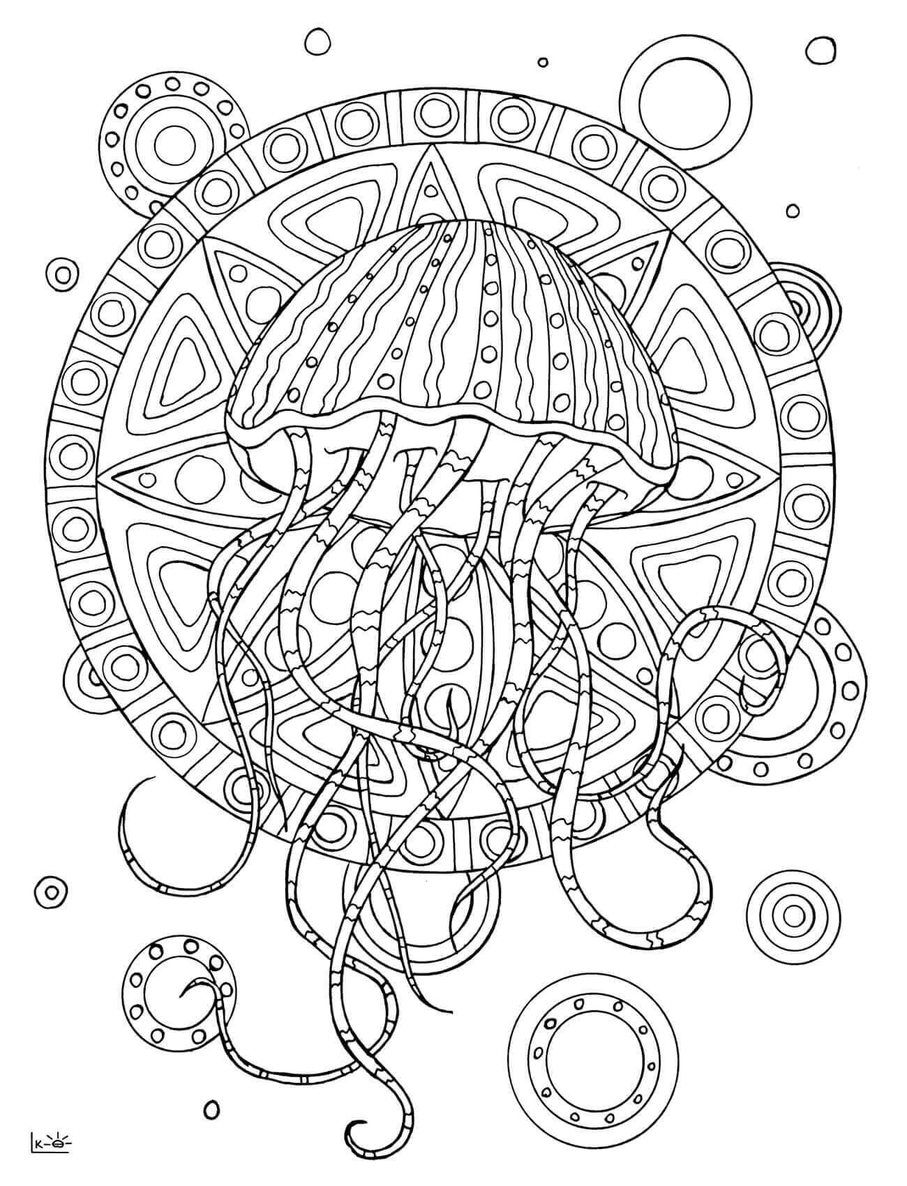 195 Jellyfish Coloring Page Designs: Underwater Beauty in Color 183
