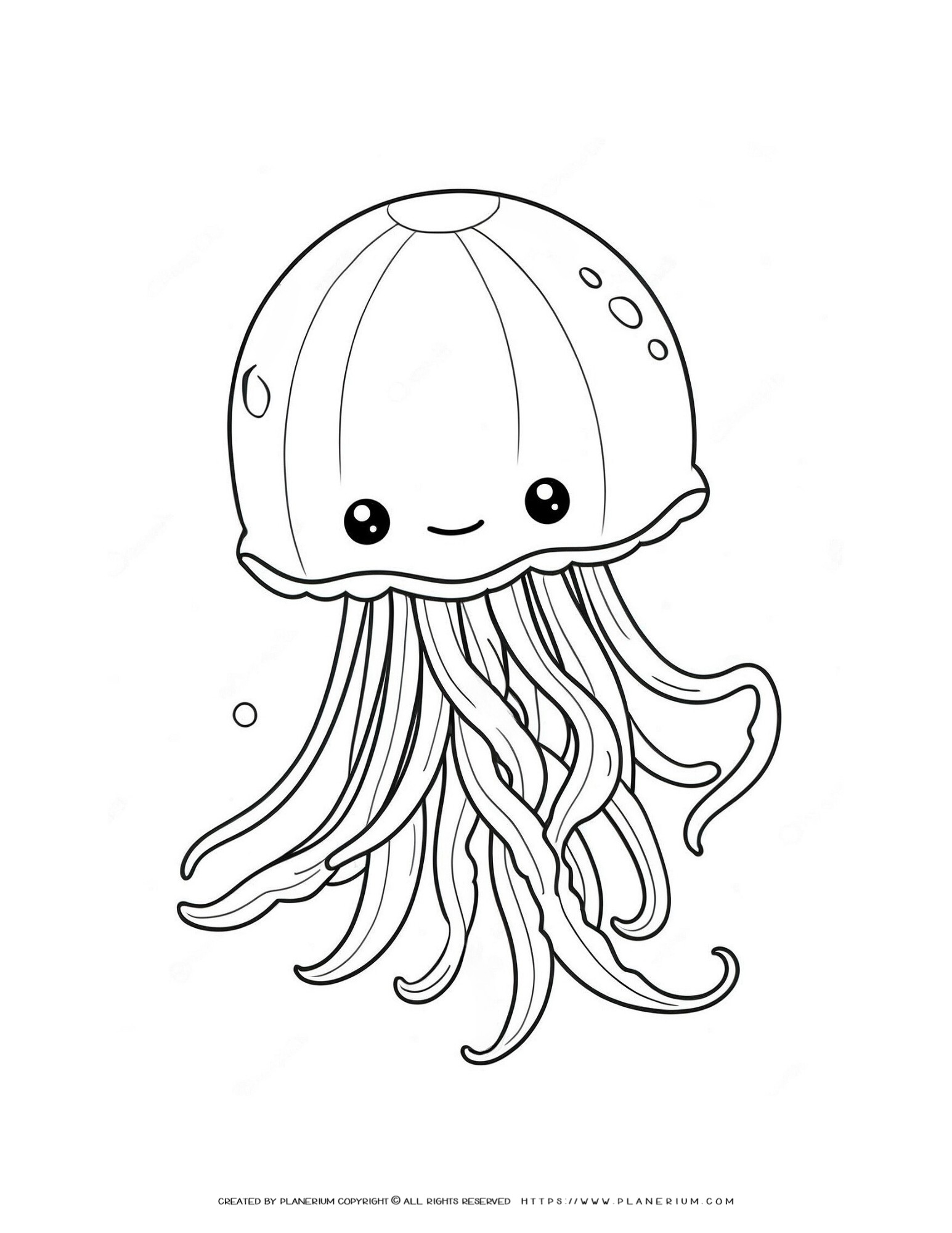 195 Jellyfish Coloring Page Designs: Underwater Beauty in Color 186