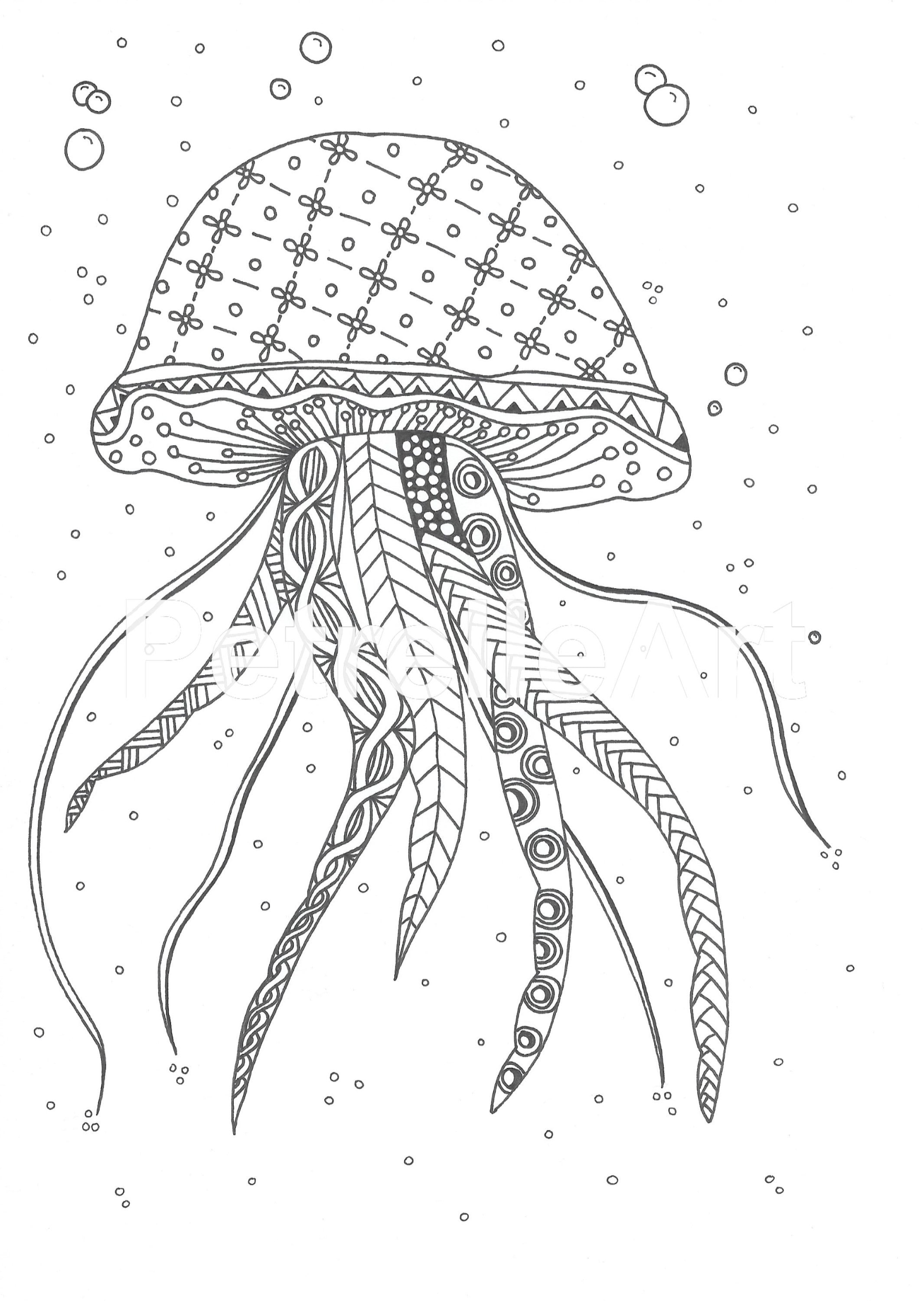 195 Jellyfish Coloring Page Designs: Underwater Beauty in Color 191