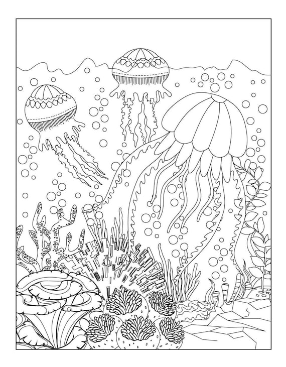 195 Jellyfish Coloring Page Designs: Underwater Beauty in Color 70