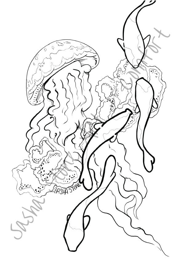 195 Jellyfish Coloring Page Designs: Underwater Beauty in Color 98