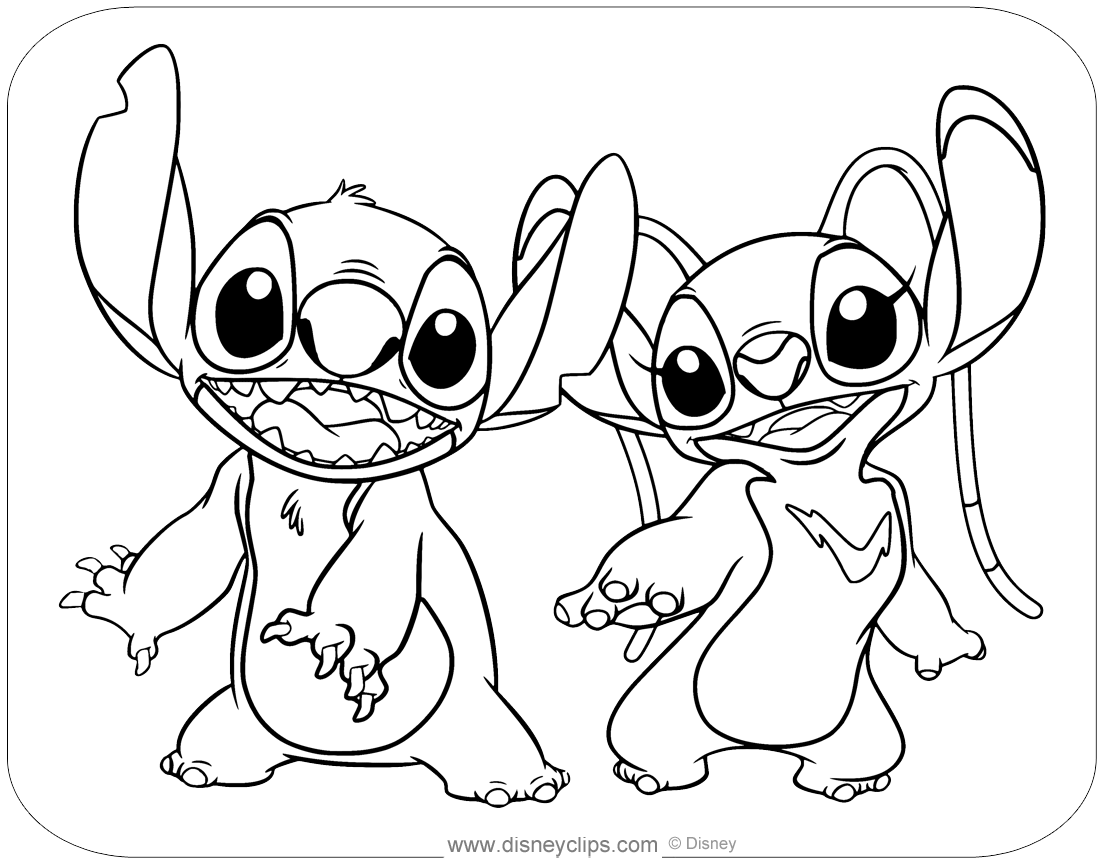 200+ Stitch Coloring Bookmark Printable 10