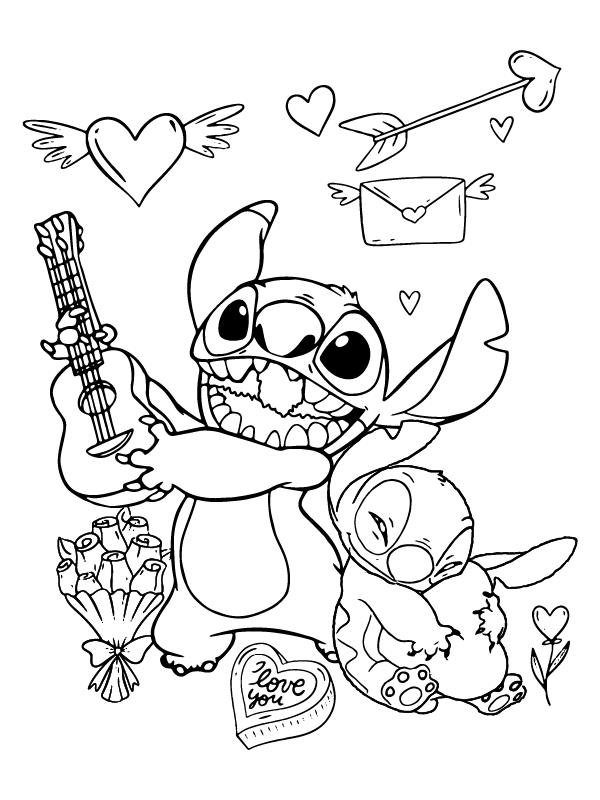 200+ Stitch Coloring Bookmark Printable 200