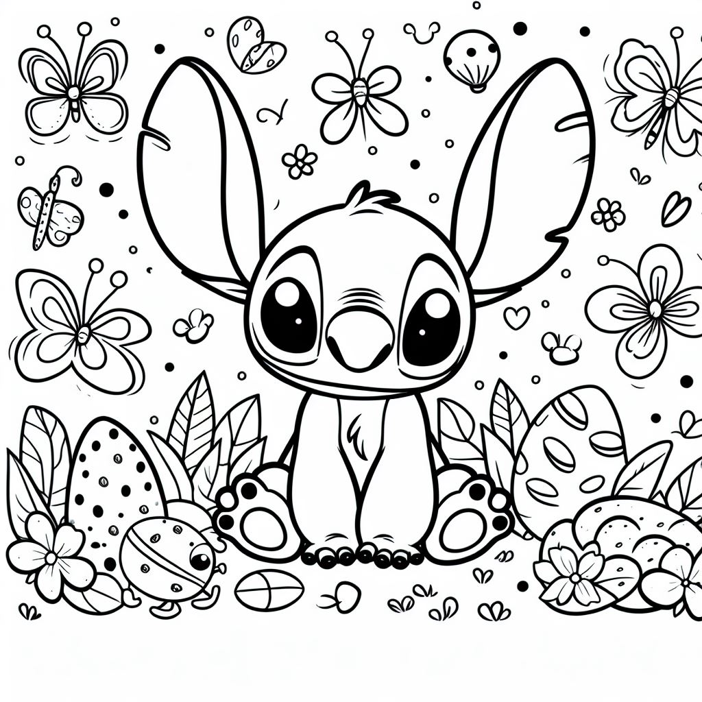 200+ Stitch Coloring Bookmark Printable 29