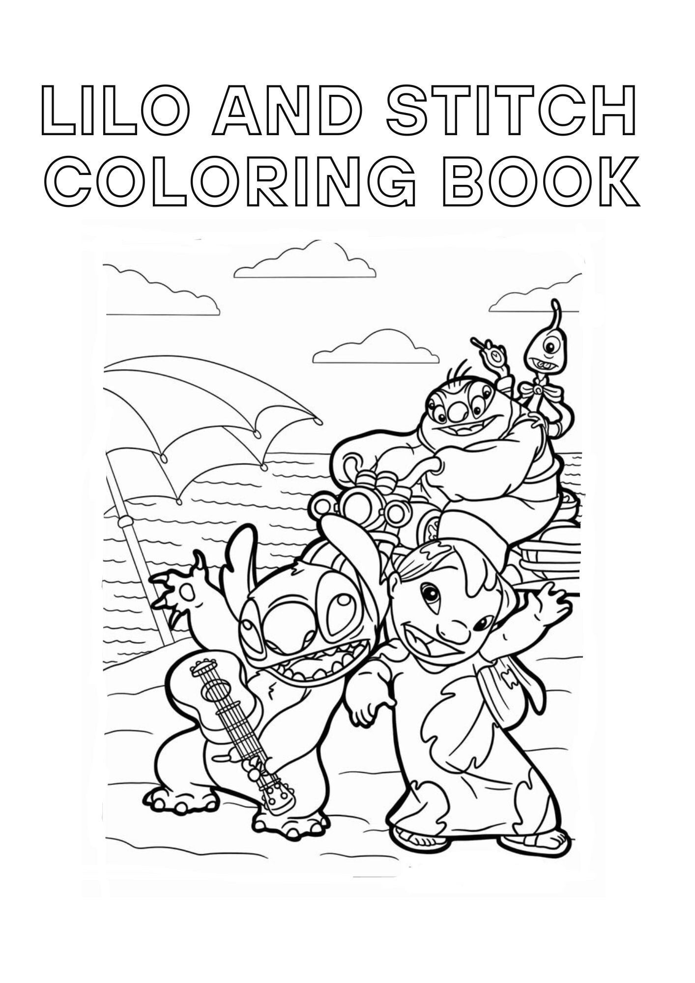 200+ Stitch Coloring Bookmark Printable 63