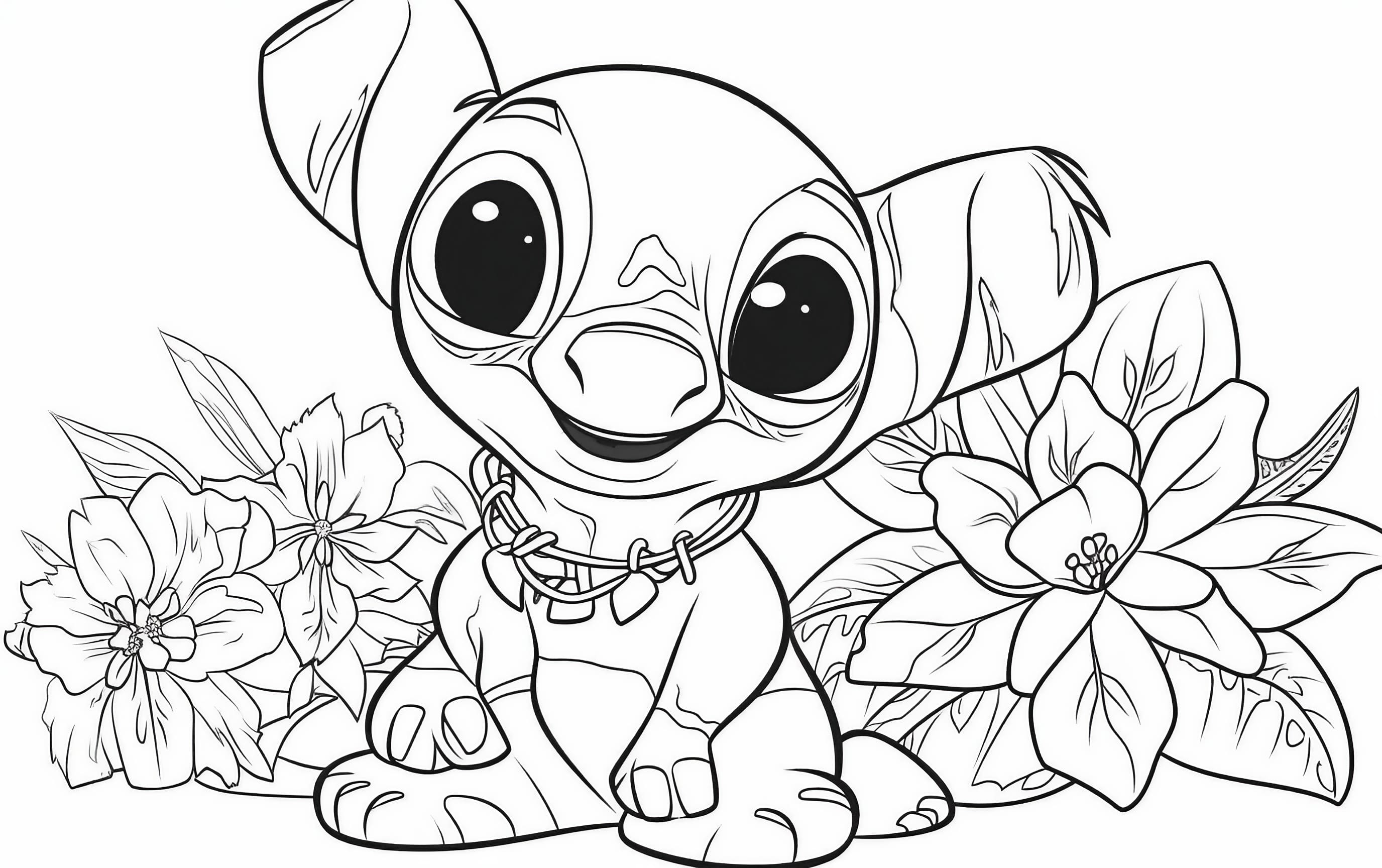 200+ Stitch Coloring Bookmark Printable 68