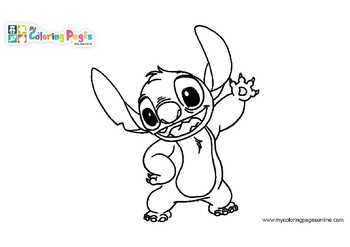 200+ Stitch Coloring Bookmark Printable 82