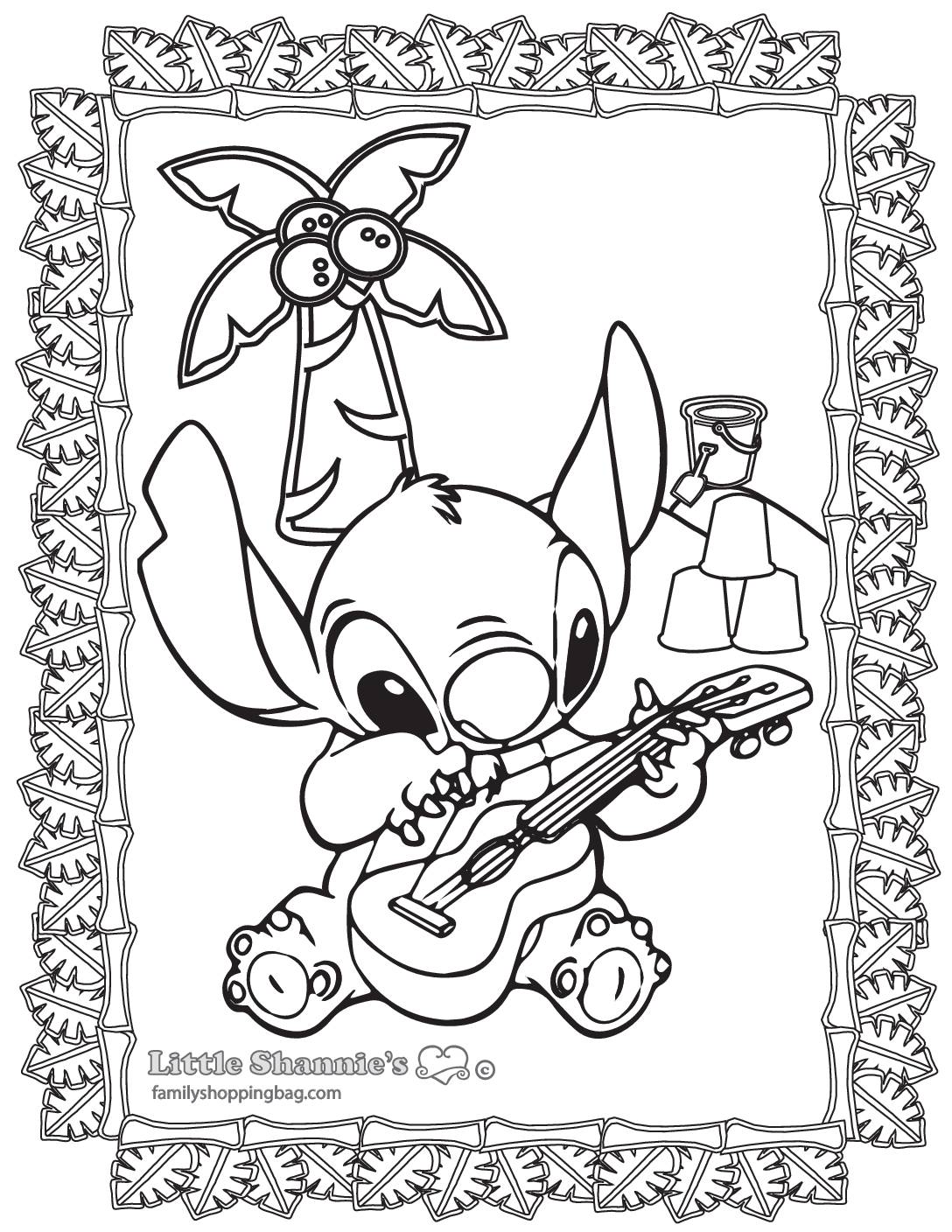 200+ Stitch Coloring Bookmark Printable 9