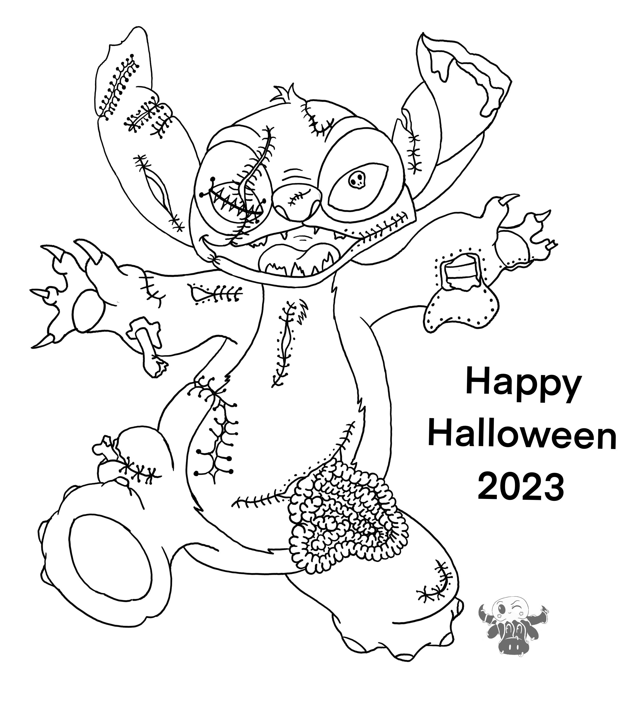 200+ Stitch Coloring Bookmark Printable 90