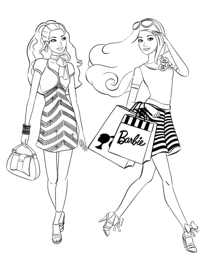 80+ Cute Barbie Coloring Pages Printable 12