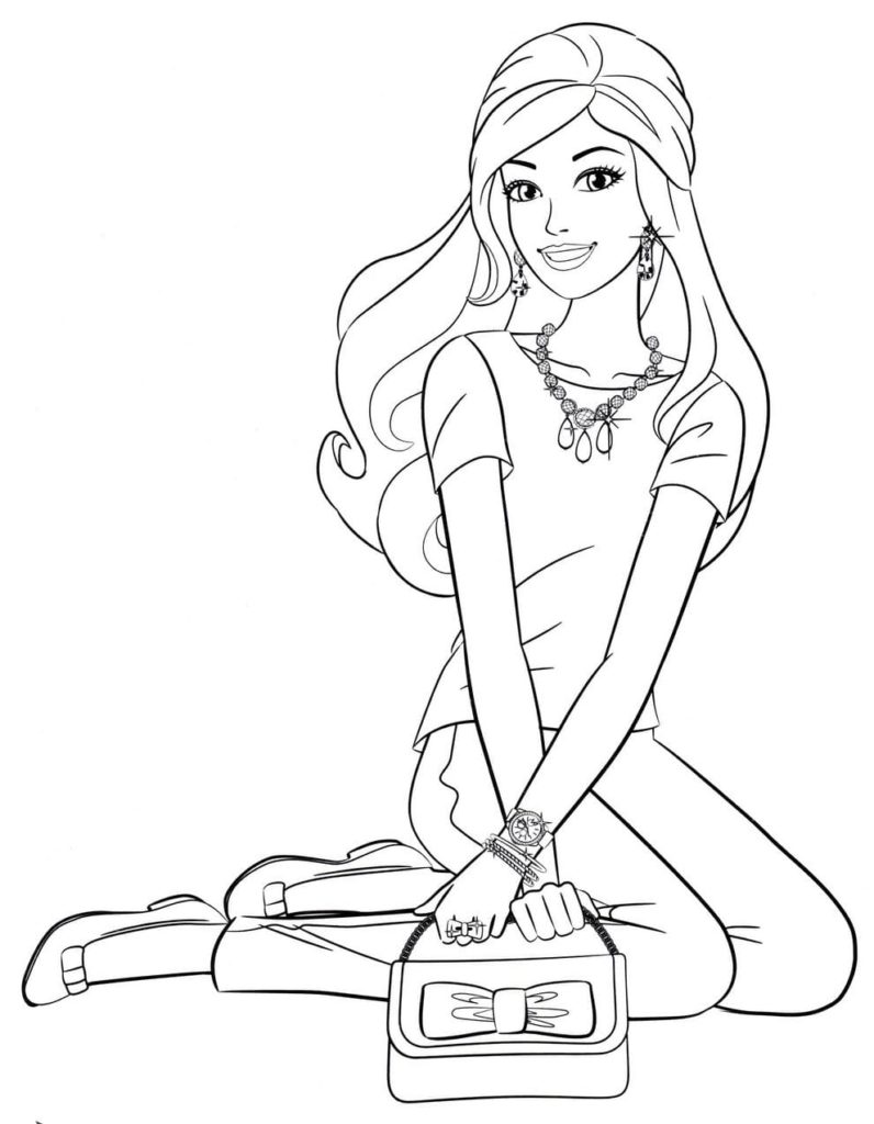 80+ Cute Barbie Coloring Pages Printable 14