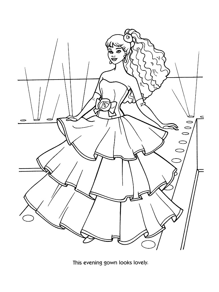 80+ Cute Barbie Coloring Pages Printable 3