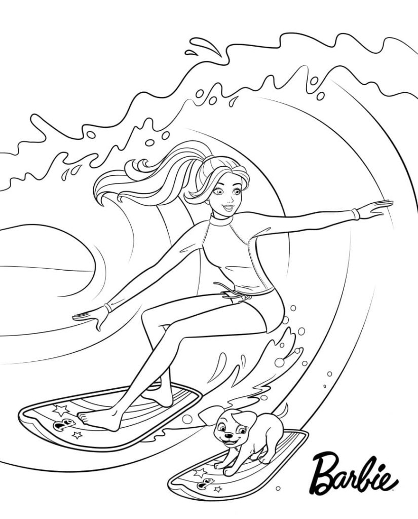 80+ Cute Barbie Coloring Pages Printable 31