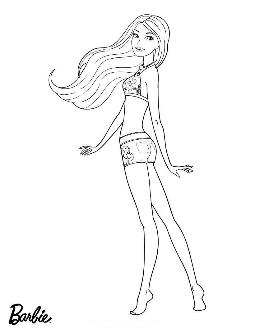 80+ Cute Barbie Coloring Pages Printable 35